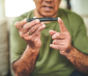 Type 1 or Type 2 diabetes